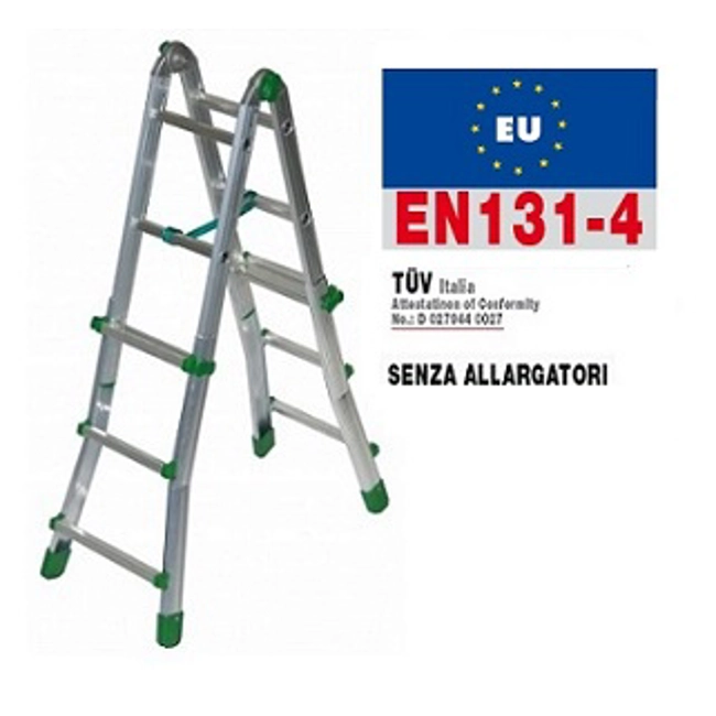 Vendita online Scala telescopica multiposizione 3+3 gradini EuroBriko16 BK/1